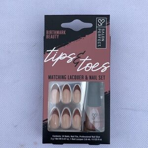 Salon perfect tips and toes matching lacquer and nail set